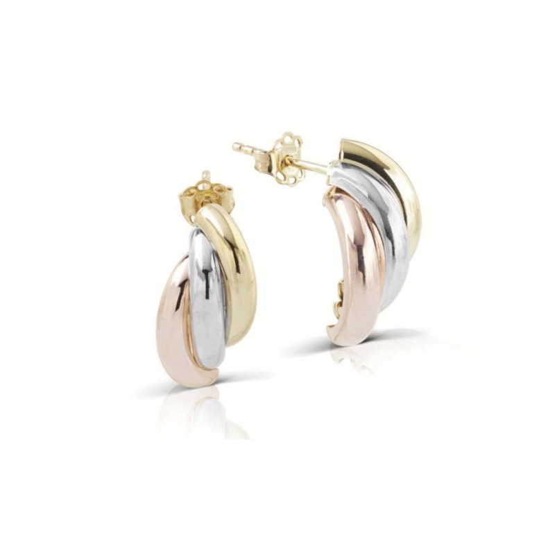 orecchini tricolor in oro 9kt mod. 1141 [250c38b3]