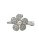 anello fiore in argento con perla e zirc. mod. R1766 [ec76c927]