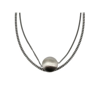 br. in argento 2 fili con 1/2 sfera satinata mod. NCBR909 [d9bcfe57]