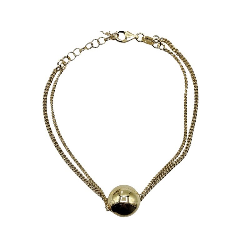 br. in argento 2 fili con 1/2 sfera lucida  mod.NCBR976 [a3b22cac]