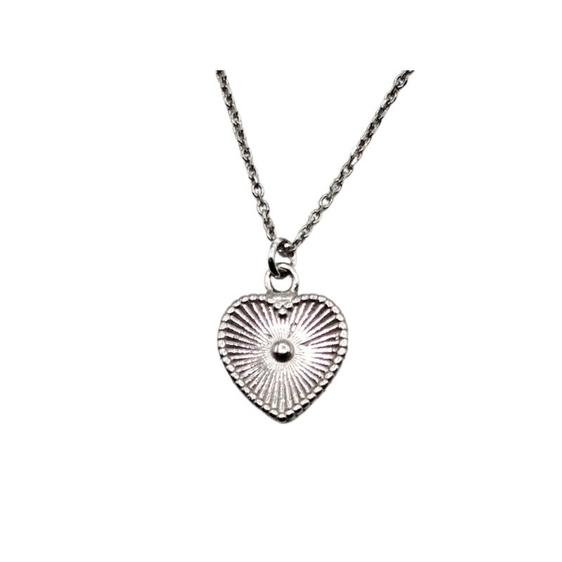 cl. in argento cuore rigato mod. NCCL850 [438b9431]