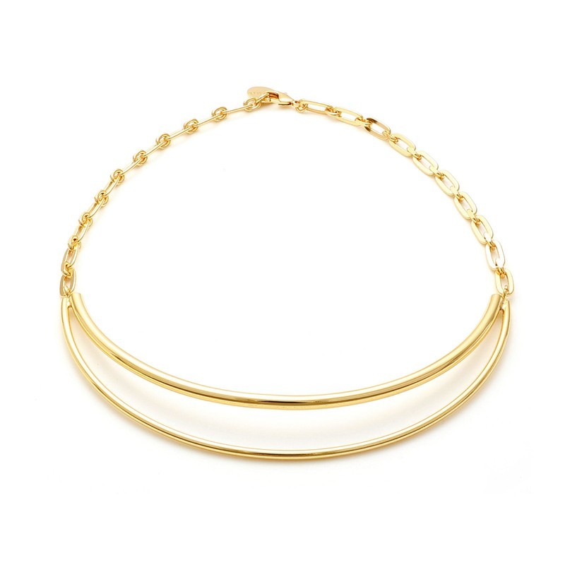 collana doppio filo rigido bronzo dorato mod. 2634 [3e4a650d]