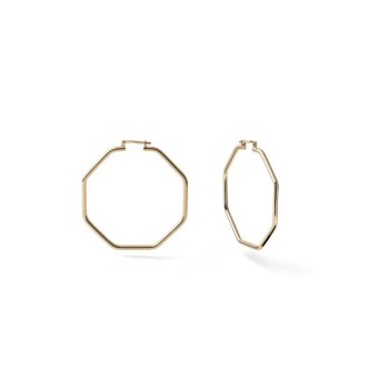 orecchini a cerchio ottagonale dorati mod. 2754 [3f0dc218]