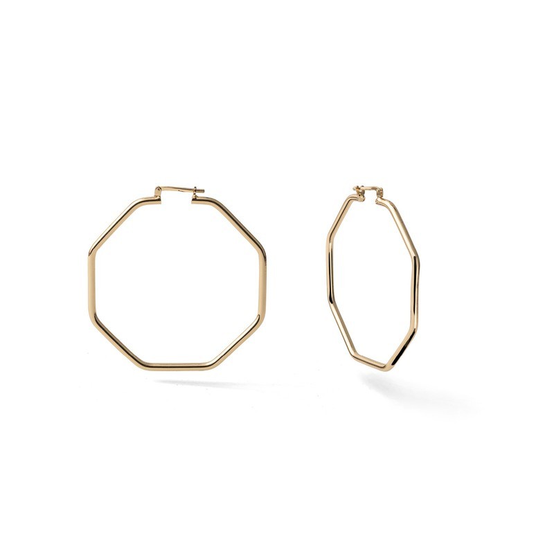 orecchini a cerchio ottagonale dorati mod. 2754 [3f0dc218]