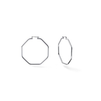 orecchini a cerchio ottagonale rodiati mod. 2755 [b26acf51]