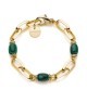bracciale bronzo catena forzatina e pietra verde mod. 2199 [1ffb432f]