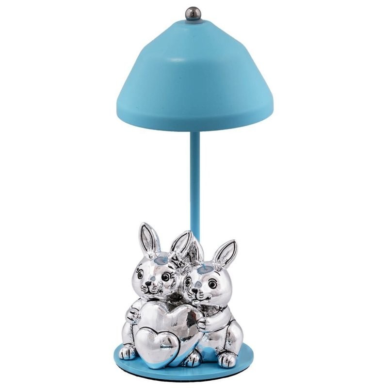 lampada conigli cuore azzurra mod. b4229-01a [0fab2f9c]