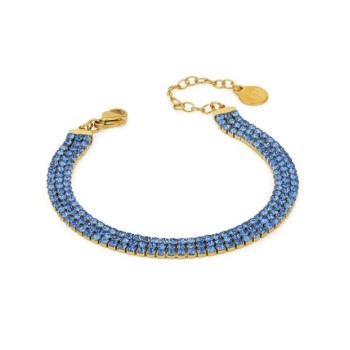 bracciale tennis in acciaio con zirconi blu mod. sv_br52 [a85f7f77]