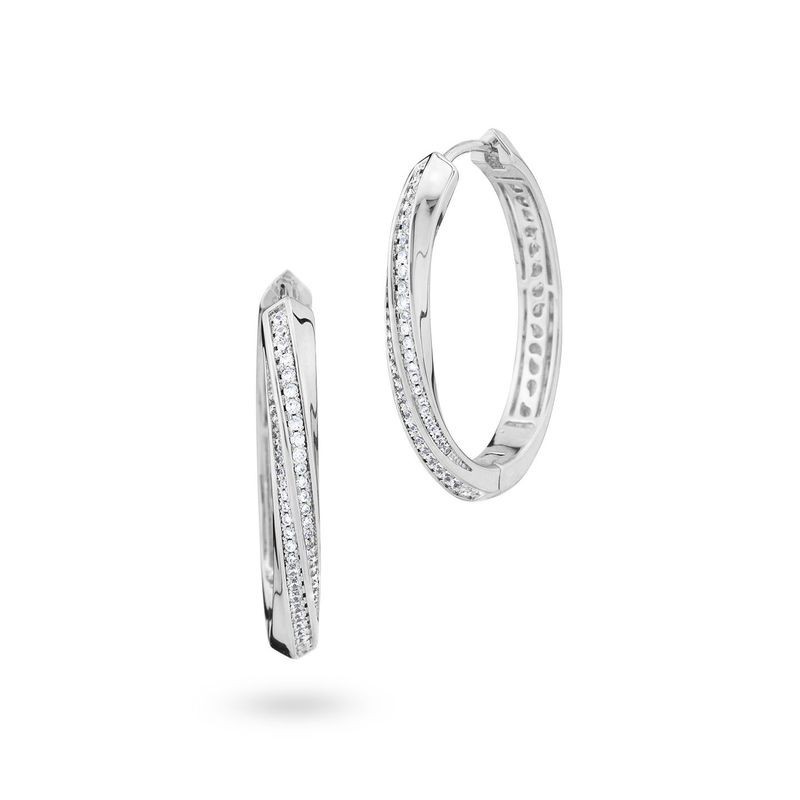 orecchini in metallo con zirconi mod. kor046 [53bc3a47]